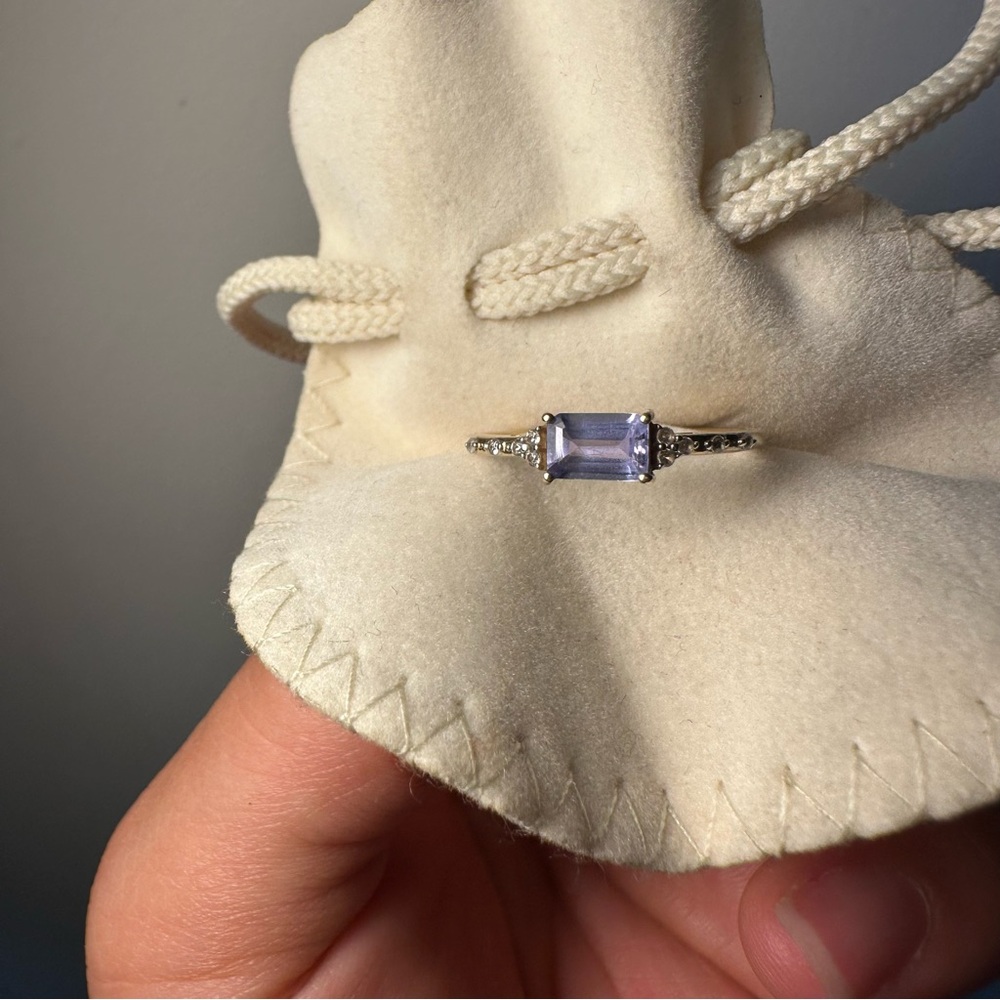 Local Eclectic - Solid Gold December Capsule Tanzanite Baguette Ring - Picture 8 of 17